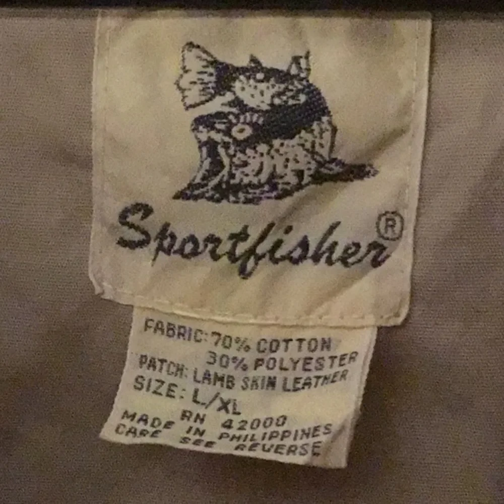 Sportfisher Fishing Vest Khaki 9 Pockets Size L/XL